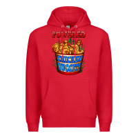 Red powered by chicken nuggets Premium Hoodie - AdoDesignShop