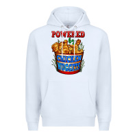 White powered by chicken nuggets Premium Hoodie - AdoDesignShop