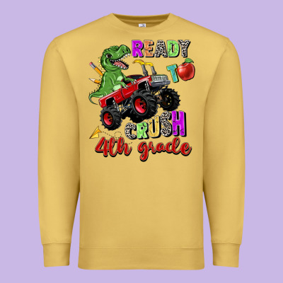 Ready To Crush 4th Grade Premium Sweatshirt Designed By Zillion Design Studio