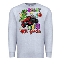 Heather Grey ready to crush 4th grade Premium Sweatshirt - Zillion Design Studio