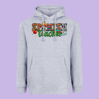 Spanish Teacher Heavyweight Hoodie Designed By Zillion Design Studio