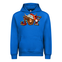 Cobalt joy christmas shaggy cow Urban Hoodie - Jasminsmagicworld