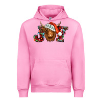 Fuchsia Pink joy christmas shaggy cow Urban Hoodie - Jasminsmagicworld