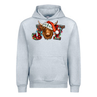 Heather Grey joy christmas shaggy cow Urban Hoodie - Jasminsmagicworld