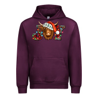 Mauve Wine joy christmas shaggy cow Urban Hoodie - Jasminsmagicworld