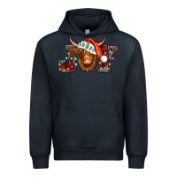 Navy joy christmas shaggy cow Urban Hoodie - Jasminsmagicworld