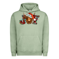 Pigment Oil Green joy christmas shaggy cow Urban Hoodie - Jasminsmagicworld