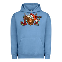 Pigment Pebble Blue joy christmas shaggy cow Urban Hoodie - Jasminsmagicworld
