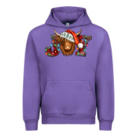 Joy Christmas Shaggy Cow Urban Hoodie | Teevron