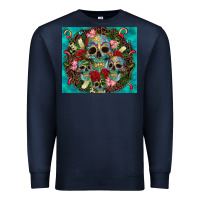 Navy sugar skulls tumbler 3 Premium Sweatshirt - CTS Tumbler Store