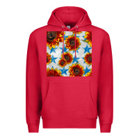 Cardinal patriotic sunflowers and stars Premium Hoodie - BundleAndBundleShop