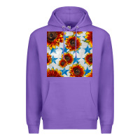 Patriotic Sunflowers And Stars Premium Hoodie | Teevron