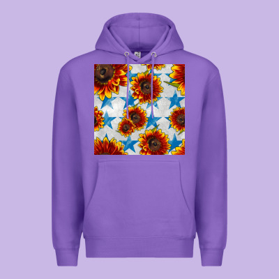 Patriotic Sunflowers And Stars Premium Hoodie Designed By Bundleandbundleshop