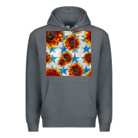 Rock patriotic sunflowers and stars Premium Hoodie - BundleAndBundleShop
