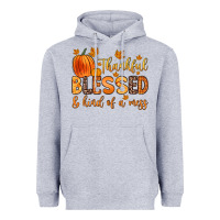 Heather Grey thankful blessed and kind of a mess Heavyweight Hoodie - Zillion Design Studio