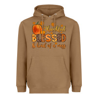 Toasted Coconut thankful blessed and kind of a mess Heavyweight Hoodie - Zillion Design Studio