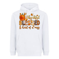 White thankful blessed and kind of a mess Heavyweight Hoodie - Zillion Design Studio