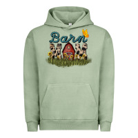 Pigment Oil Green barn mom sunflower Urban Hoodie - NancyCooperArtShop