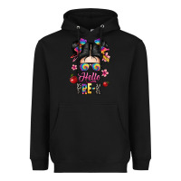 Black hello pre k Heavyweight Hoodie - texasbilliewilder