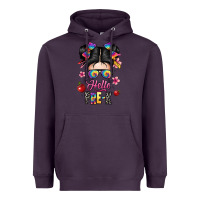 Plum hello pre k Heavyweight Hoodie - texasbilliewilder