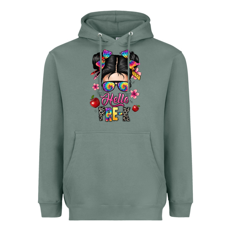 Hello Pre K Heavyweight Hoodie by texasbilliewilder | Teevron