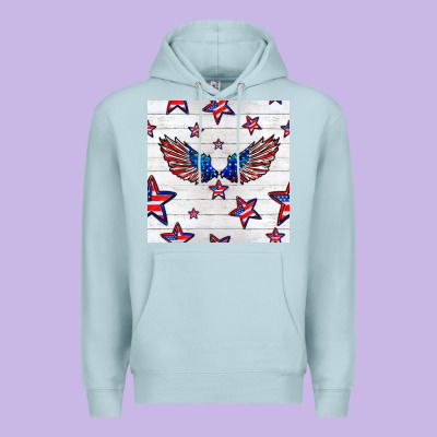 Patriotic Eagle Wing Premium Hoodie Designed By Bundleandbundleshop
