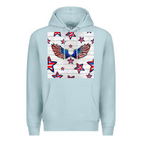 Blue Mist patriotic eagle wing Premium Hoodie - BundleAndBundleShop