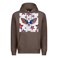 Coffee patriotic eagle wing Premium Hoodie - BundleAndBundleShop