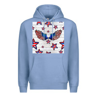 Colony Blue patriotic eagle wing Premium Hoodie - BundleAndBundleShop