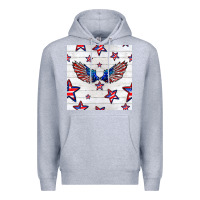 Heather Grey patriotic eagle wing Premium Hoodie - BundleAndBundleShop