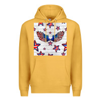 Mustard patriotic eagle wing Premium Hoodie - BundleAndBundleShop