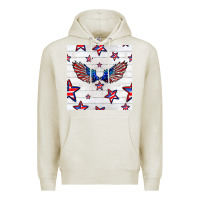 Oatmeal Heather patriotic eagle wing Premium Hoodie - BundleAndBundleShop