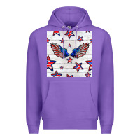 Purple patriotic eagle wing Premium Hoodie - BundleAndBundleShop