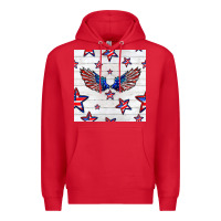 Red patriotic eagle wing Premium Hoodie - BundleAndBundleShop