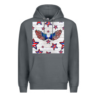 Rock patriotic eagle wing Premium Hoodie - BundleAndBundleShop