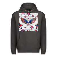 Smoke patriotic eagle wing Premium Hoodie - BundleAndBundleShop