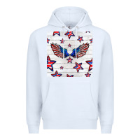 White patriotic eagle wing Premium Hoodie - BundleAndBundleShop