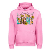 Fuchsia Pink be the light Urban Hoodie - NancyCooperArtShop