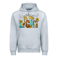Heather Grey be the light Urban Hoodie - NancyCooperArtShop