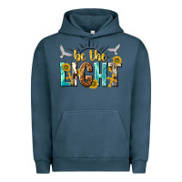 Pigment Midnight Navy be the light Urban Hoodie - NancyCooperArtShop