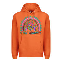 Carrot stay groovy with rainbow and heart Premium Hoodie - Artiststas