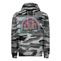 Slate Camo stay groovy with rainbow and heart Premium Hoodie - Artiststas