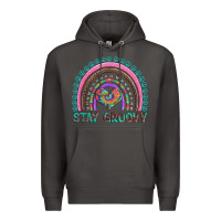Smoke stay groovy with rainbow and heart Premium Hoodie - Artiststas