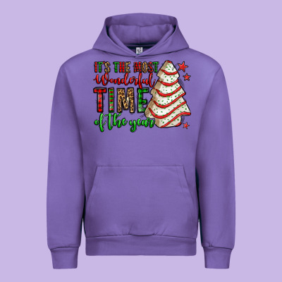 It's The Most Wonderful Time Of The Year Christmas Tree Cake Urban Hoodie Designed By Jasminsmagicworld