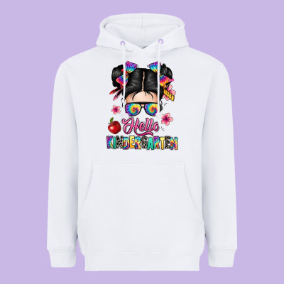 Hello Kindergarten Heavyweight Hoodie Designed By Texasbilliewilder