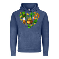 Vintage Denim St Patricks heart Vintage Hoodie - AdoDesignShop
