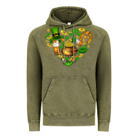 Vintage Olive St Patricks heart Vintage Hoodie - AdoDesignShop