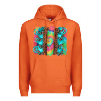 Hippie Peace Sign Butterfly Leopard And Tie Dye Brushstroke Premium Hoodie | Teevron