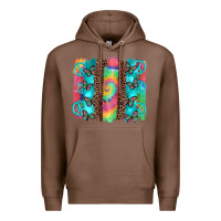 Chestnut hippie peace sign butterfly leopard and tie dye brushstroke Premium Hoodie - Artiststas