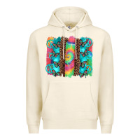 Tofu hippie peace sign butterfly leopard and tie dye brushstroke Premium Hoodie - Artiststas